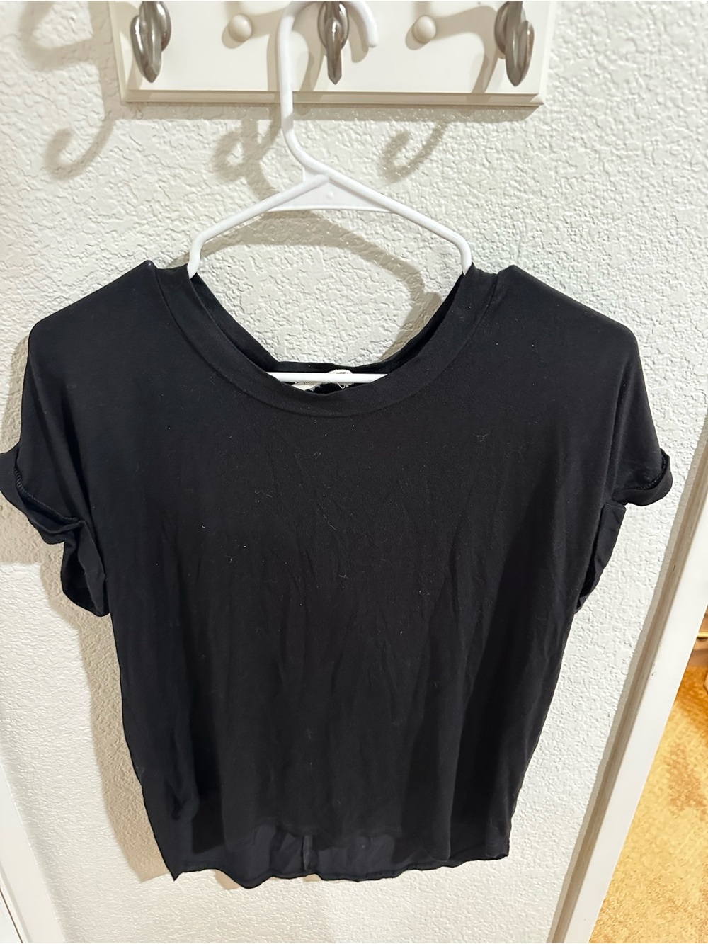 Black Women's Casual Crewneck Top